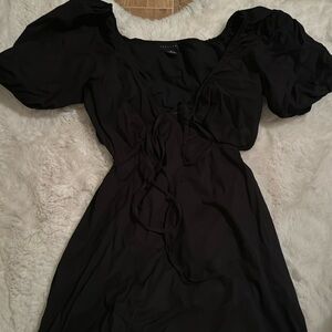 Cotton black summer dress